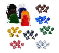 mophrati Dés en résine Faits Main, dés à Plusieurs Faces, Jouets pédagogiques pour Les mathématiques et Le comptage, Jeux de rôle et Jeux de société, rôle Amusants, Cadeaux fête à