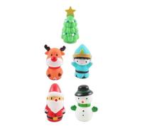 mophrati Dessin animé noël Doigt Lits Conte Plus Amusant ABS Cadeaux de noël pour l'interaction Parent-Enfant drôle Jouet poupées , Style de poupée