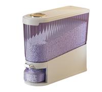mophrati Distributeur Automatique de Riz Amovible, boîte à Riz Haut de Gamme, scellée et Anti-Insectes, en ABS, Violet