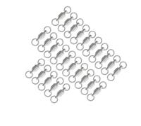 mophrati Émerillons à Billes pour la pêche, avec Agrafe. Corps en cuivre Haute résistance permettant Une Rotation Flexible Pendant la pêche. Émerillon à Barillet roulement, Argent, 4