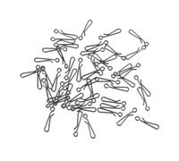 mophrati Émerillons de pêche, Accessoires pour la pêche à la Carpe, connecteurs d'hameçon à Anneau Haut et Bas, faciles Enrouler Autour du Fil de Simples pour Un