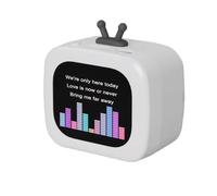 mophrati Enceinte Bluetooth compacte avec réveil Intelligent et écran Tactile LCD, Facile à Transporter Lors de Vos Sorties. Enceinte Bluetooth ABS