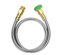 mophrati Enrouleur de Tuyau Robuste en Acier Inoxydable pour Le Lavage de Voiture et Le Jardinage. Rallonge Tuyau d'arrosage en Acier Inoxydable, 3 Pieds