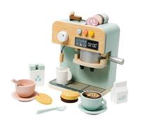 mophrati Ensemble de Cuisine en Bois pour Enfants, idéal pour Donner Vie à des Aventures imaginatives grâce à sa cafetière Jouet pour aux fonctionnalités
