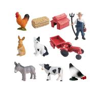 mophrati Ensemble de figurines de ferme à usages multiples : idéal pour décorer l'école, réaliser des projets scientifiques et s'amuser pendant les récréations. Ces figurines d'animaux la ferme à