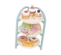 mophrati Ensemble de Jeu de gâteau en Bois pour Enfants, idéal pour des Jeux d'imitation interactifs et Un goûter créatif. Développe la Coordination œil-Main. Parfait pour Les Petites Filles.