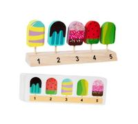 mophrati Ensemble de Jeux de Glaces pour Petites Filles, Jouets Alimentaires réalistes pour Le développement cognitif et la résolution problèmes, Glace glacée, 21.7 x 4 x 9 cm
