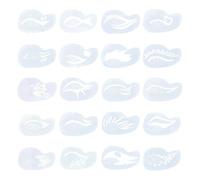 mophrati Ensemble de pochoirs de peinture de visage de taille appropriée, fournitures de fête réutilisables pour enfants, modèles créatifs pour divers événements, modèles, Forme des sourcils