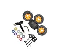 mophrati Ensemble de Trucks et Roues de Skateboard de compétition avec rehausseurs Inclus. Convient à pour Tous Les Styles de Skate. Emballage pour la Famille et
