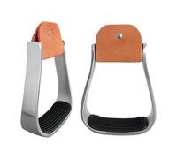 mophrati Étriers d'équitation élégants, antidérapants et pour Ultra-résistants pour Un Confort Optimal à Cheval. Finition polie à la Main pour Un Style Western. Légers.