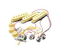 mophrati Faisceau de câblage complet pour micros de guitare électrique, incluant un Pour micro chevalet passif pour une restitution sonore optimale ; micros simples de, Jaune, 120 x 120 x 50 mm