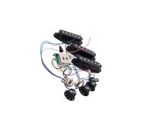 mophrati Faisceau de câblage complet pour micros de guitare électrique, incluant un Pour micro chevalet passif pour une restitution sonore optimale ; micros simples de, Noir, 120 x 120 x 50 mm