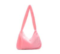 mophrati Femme en peluche sac à bandoulière fourre-tout de rangement voyage décontracté grande capacité sac à main organisateurs mode fermeture à glissière sacs, Rose
