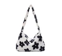 mophrati Femme en peluche sac à bandoulière fourre-tout de rangement voyage décontracté grande capacité sac à main organisateurs mode fermeture à glissière sacs, Fleur