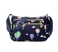 mophrati Femmes grande capacité sac à bandoulière en Nylon voyage randonnée Style décontracté sacs à bandoulière dames pochette à bandoulière réglable, Montgolfière bleue