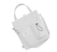 mophrati Femmes sac à bandoulière sac à bandoulière réglable sac à main avec poches collège fermeture à glissière Shopping avec porte-bouteille, Weiß