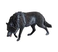 mophrati Figurine de Loup Miniature, Jouet Animal Miniature à fabriquer soi-même pour Enfants (Filles et garçons), Noir