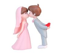 mophrati Figurines miniatures pour gâteau de mariage, offrant des détails et un savoir-faire exquis pour sublimer tout événement. Figurines décoratives pour gâteau, scène, Rose gris, 6 cm 5.8 cm