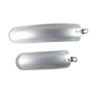 mophrati Garde-Boue pour VTT et vélo Pliant, Remplacement Facile et sans dommage. Garde-Boue et arrière pour vélo de Route, Argent, 12 Pouces