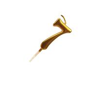 mophrati Gâteau Bougie Multicolore ABS Numéro Forme Fournitures De Mariage Gâteaux Décoration Bougies Chauffe-Plat Sans Fumée Bougies D'anniversaire, Or, sept