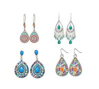 mophrati Goutte d'eau boucles d'oreilles pendentif longue Vintage boucle d'oreille anniversaire cadeau décorations quotidien Unique oreille crochet ensemble mariage, Ensemble A