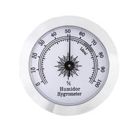 mophrati Hygromètre Anneau en Silicone Installation intégrée Haute précision Durable à Utiliser Jauge d'humidité Portable Conception intégrée, Argent