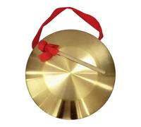 mophrati Instrument de percussion pour fêtes et bals : gong à main en cuivre, cymbales, rythmes en laiton, cadeau idéal pour les enfants et les amateurs de traditions. Gong, or, 32 cm