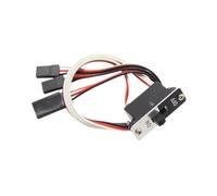 mophrati Interrupteur d'alimentation à 3 voies, accessoires RC pour récepteur, interrupteur d'alimentation pratique, prise JR, batterie pour véhicules JR