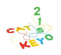 mophrati Jeu d'enfilage en Bois : favorise la Patience, la Concentration et améliore Coordination œil-Main. Jeu de laçage en Bois pour Tout-Petits.