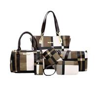 mophrati Joli ensemble de sacs à main pour femmes, cadeaux faciles à organiser et bien organisés, sac à main fourre-tout, portefeuille, étui à clés, ensemble de sacs à main en PU, bronzage léger