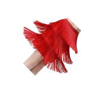 mophrati Jupe de danse latine polyvalente pour la scène et la pratique, avec taille élastique, idéale pour toutes les danseuses. Vêtement de danse pour filles, trois couches à franges, respirante.