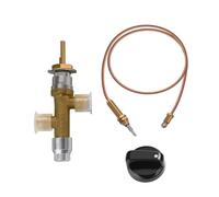 mophrati Kit d'assemblage de soupape résistant à l'usure à Basse Pression de contrôle de Foyer au Propane en cuivre avec thermocouple avec Bouton de Chauffage au gaz liquéfié