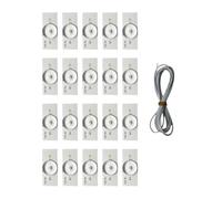 mophrati Lampe à LED pratique et pratique avec perles de lumière optique Utilisations multiples Diode électroluminescente Lampe à LED Lumière, 3V 50PCS + ligne