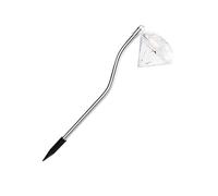 mophrati Lampe de jardin en forme de diamant, dure jusqu'à huit heures, décoration jardin Unique en forme diamant, lumières solaires d'extérieur, Blanc