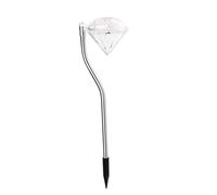 mophrati Lampe de jardin en forme de diamant, dure jusqu'à huit heures, décoration jardin Unique en forme diamant, lumières solaires d'extérieur, dégradé couleur