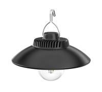 mophrati Lampe tente ronde noire suspendue en métal avec batterie rechargeable type-c lampes de commodité éclairage pour la maison , Lumière blanche