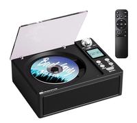 mophrati Lecteur CD Compact et Portable pour Un Son Partout. Lecteur CD Portable ABS Haute fidélité. Son Durable, Noir