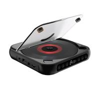 mophrati Lecteur CD Mignon avec Batterie Rechargeable intégrée pour Une écoute Facile, tel qu'un Lecteur CD Portable avec écouteurs CD-RW, Noir