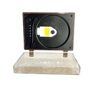 mophrati Lecteur CD Portable, Compagnon pour Les Aventures en Plein air, Lecteur CD Bluetooth ABS, rétro Portable, Couleur Noyer