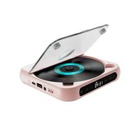 mophrati Lecteur CD Portable Haute capacité doté d'une Technologie avancée et offrant Une expérience sonore exceptionnelle. Caractéristiques du Lecteur CD, Rose, 135 x 135 x 25 mm