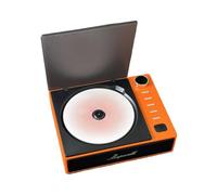 mophrati Lecteur CD Vintage avec Prise en Charge CD-RW USB-C Charge et télécommande Incluse Lecteur baladeur comme ABS, Orange
