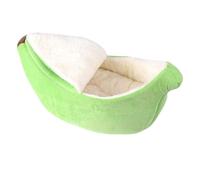 mophrati Lit Banane pour Chat, Original et Spot pour Compagnon félin, Coussin intérieur Amovible, Panier pour Chien, lit pour Animal de Compagnie, Vert, M.
