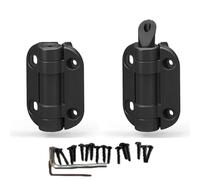 mophrati Lot de 2 charnières réglables pour clôtures extérieures auto-alignantes, pour métaux divers, robustes, pour bois et vinyle