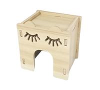 mophrati Maison pour Hamster, Petite cachette en Bois avec Plateforme, Environnement Durable pour Animaux Actifs Qui Peuvent ronger, Dormir et se détendre, StyleC