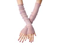 mophrati Manchettes en maille élastique, manches à la mode et confortables, manches solaires en maille, gants de conduite, fiables pour l'été, Violet, 1 pièce, 19.6 pouces