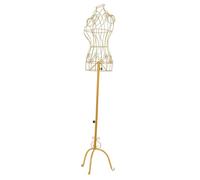 mophrati Mannequin féminin élégant, présentoir buste pour tailleurs, idéal pour exposer les collections -gardistes. Ce mannequin est fabriqué en fer robuste. Sa structure, Or