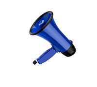 mophrati Mégaphone Bullhorn 25 W Robuste, Portable, pour Le Sport en extérieur, Enfants et Adultes. Microphone et Haut-Parleur à Batterie réglables, Bleu, 22 x 14 x 14 cm