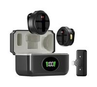 mophrati Microphones Cravate compatibles avec Une Forte Attraction magnétique et Un Clip arrière antibruit ET Microphone Cravate sans Fil, PourLa Foudre