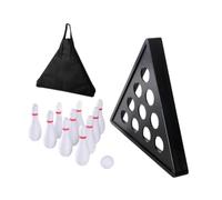 mophrati Mini quilles de Bowling pour Table de Jeu palets - Ensemble Complet quilles et Boules en Bois Dur - Un Jeu palets Table Amusant pour Les Enfants et Les Adultes.