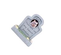 mophrati Monument commémoratif pour Animaux de Compagnie, stèle funéraire en résine pour Chat, à Poser sur Un Porche extérieur, Gris, Éternel